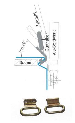 Gurthaken Barthau Top Zurr 21 mit Magnet 4er SET