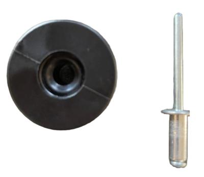 Barthau Planenrundknopf schwarz inkl. Blindniete