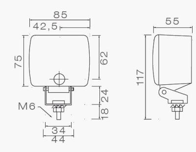 Aspöck Fogpoint Nebelleuchte mit Metall Halter