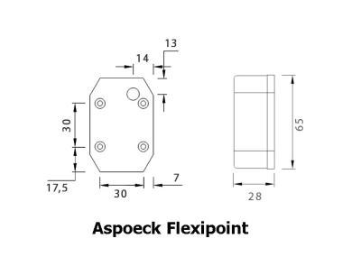 Aspöck Flexipoint-Leuchte mit Kabel DC Anschluss