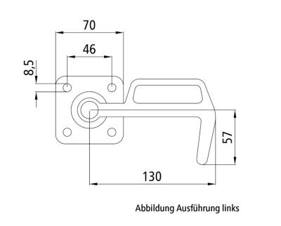 Verschluss Bügelgriff links Gr.1