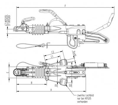 Knott Auflaufeinrichtung KFG 35 D mit Konsole