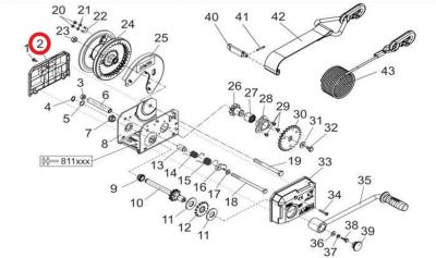 Alko Abdeckung "schwarz" hinten für Seilwinde 901 Plus