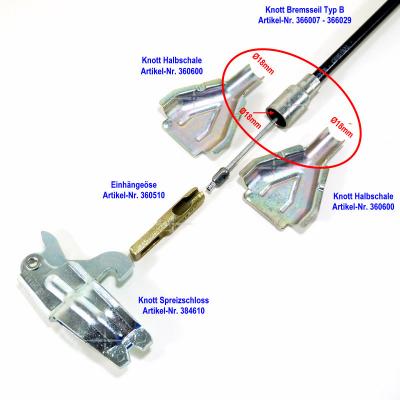 367010 | 2x Bremsseil Westfalia Typ B mit HL=1000 mm GL=1240mm