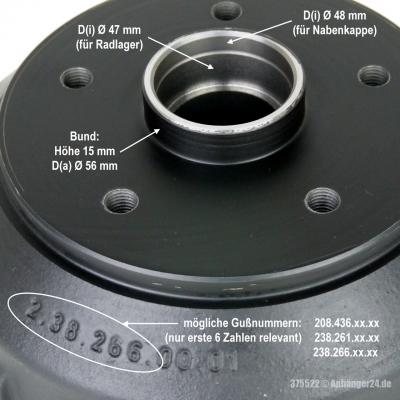 375522 | AL-KO 200x50/35 AS20/30 LK5x112 - Bremstrommel OEM