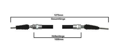 Bremsbowdenzug M8re-M8li / M16  - 1000/1275mm für Peitz PAH Bremse