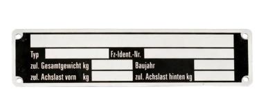 550010 | Typenschild neutral Alu 148x38 mm