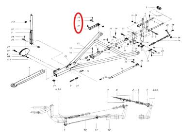 AVM Rückfahrsperrhebel mit Bolzen, bis Bj. 90