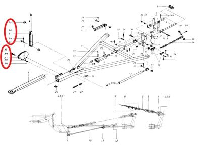 AVM Handbremshebel mit Zahnsegment