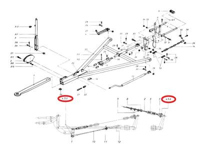 Bolzen mit Splintloch,  38 mm Gesamt - Ø 14mm