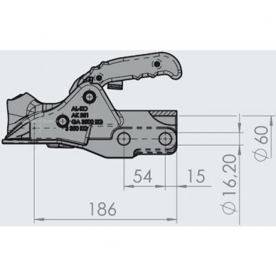 465074 | AL-KO AK 351 abschliessbar - Kupplung 3500kg Ø60 M16