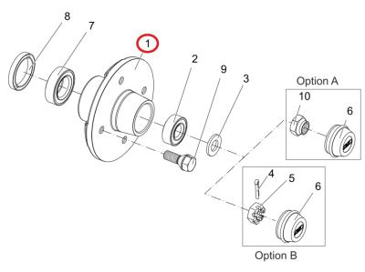 392525 | Radnabe AL-KO 700-5 (UBR850), 5-Loch