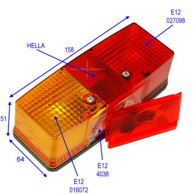 602910 | Hella 7098 Links - Rückleuchte Tülle