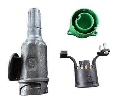 Stecker 13pol. mit Langer Tülle, Zugentlastung und Parksteckdose