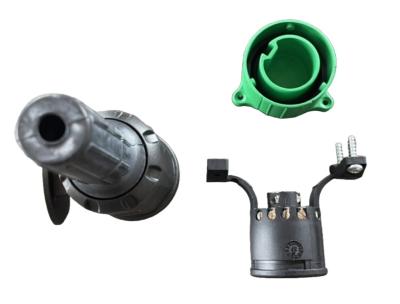 Stecker 13pol. mit Langer Tülle, Zugentlastung und Parksteckdose