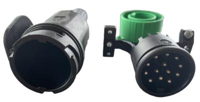 Stecker 13pol. mit Langer Tülle, Zugentlastung und Parksteckdose