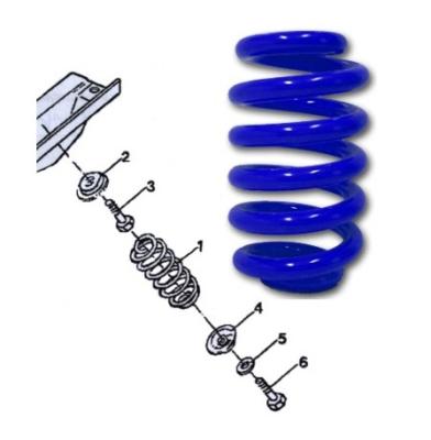 407102 | Orig. Westfalia Schraubenfeder 1000kg/Achse Blau