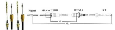 Knott Bremsseil Typ B mit HL=1030 mm 33921111
