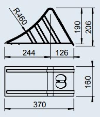 Alko Metall Unterlegkeil UK46 verzinkt  - 160mm
