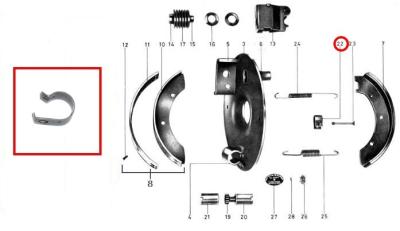 Brems Feder Peitz Niederhaltefeder für S234R + Nieper GU