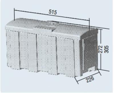 Alko Staubox Kunststoff 515x220x277/305mm