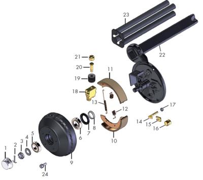 Brems Repa Set für WAP W235RS 230x50mm