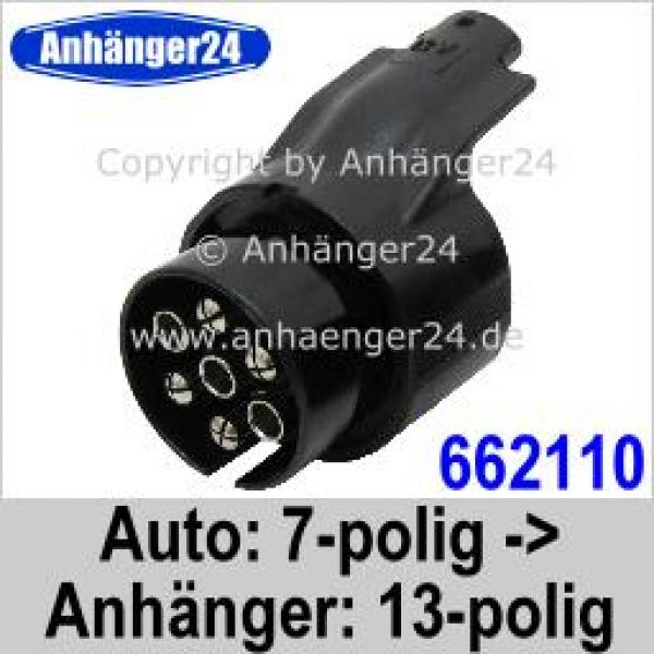 Adapter Anhängerstecker 13 auf 7 Pole