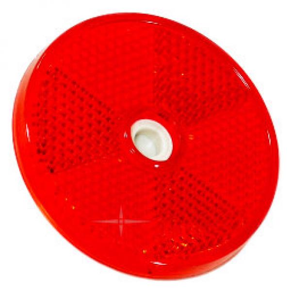 Rückstrahler, Reflektor Ø60 mm rot, selbstklebend mit Loch